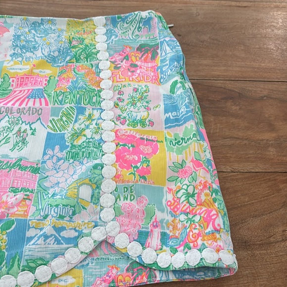 Lily Pulitzer Colorful Scalloped Skort Size 0 EUC! - Picture 3 of 8